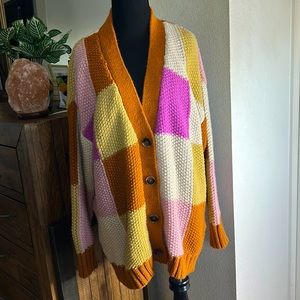 COTTON:ON 🥰 cute knit sweater cardigan size lg fits sm and med Multi color